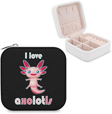 Volim Axolotl nakit za nakit Organizator zaslona Skladištenje Držač kućišta Poklon za žene Djevojke Naušnice