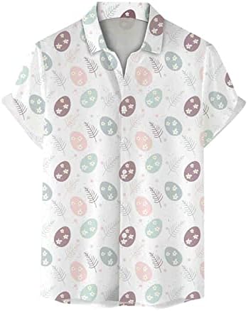 Uskršnja majica za muškarce Ležerne prilike za uskrsnu exquad batin gumb prema dolje Havajska majica Aloha