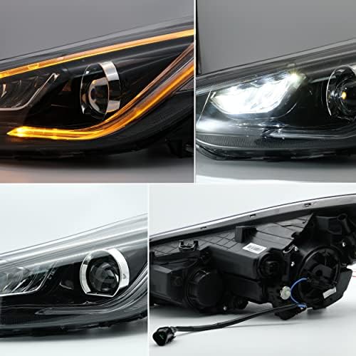 VLAND farovi sklop za Hyundai Elantra 2012-2015 & Elantra Coupe 2013 2014 W / DRL, LED prednje svjetlo sa