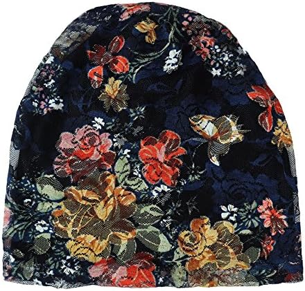 Ženska Slouchy kapa šešir sa cvjetnim printom Hemo kape rastezljive kape za glavu lagani Vintage Turban