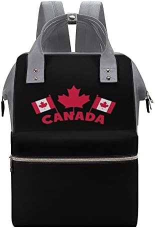 Kanada Dan zastava Vodootporni ruksak za mamu Veliki kapacitet od pelenske torbe multifunkcijske torbe