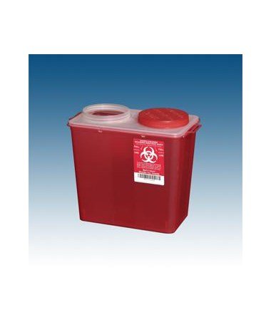 Plasti-Products - 146008-Sharps kontejner, crveni vertikalni ulaz, 8qt-široka usta