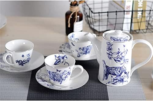 Tapot set plavi uzorak čaše za kafu čaj čaj postavljen popodnevni čajni čajevi