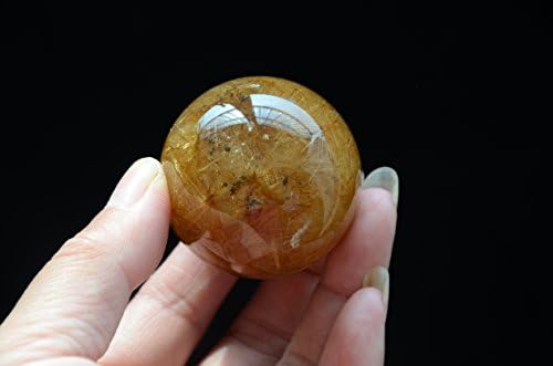 Real Tibet Himalayan Visoka nadmorska visina Jasno zlato rutilirano kristalno kvarcna kugla sfera Orb 1,69