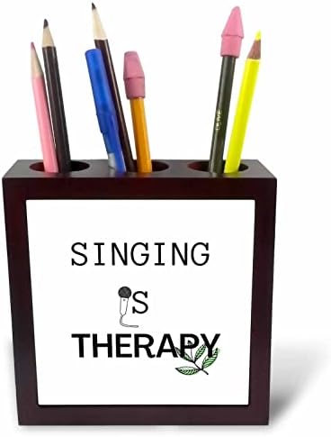 3drose Marileah kolekcija-Muzika - tekst-Pjevanje je terapija-držači olovke za pločice