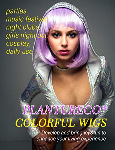 PLANTURECO 9 komada kosplay perike u boji kostima, perike kratke Bob kose, perike za svakodnevnu zabavu