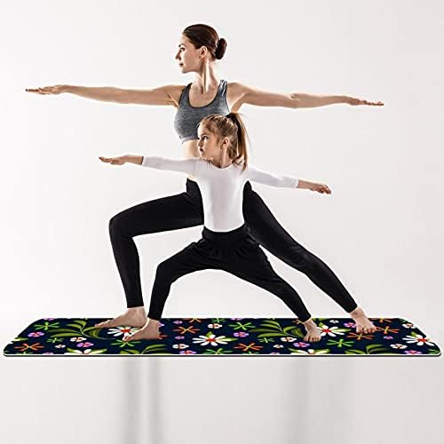 Debela neklizajuća Vježba & amp; fitnes 1/4 prostirka za jogu sa Ditsy Flower Print Print za Yoga Pilates