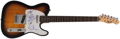 KINGS Of LEON FULL BAND potpisan autogram Fender TELECASTER električna gitara B W/ JAMES SPENCE JSA pismo