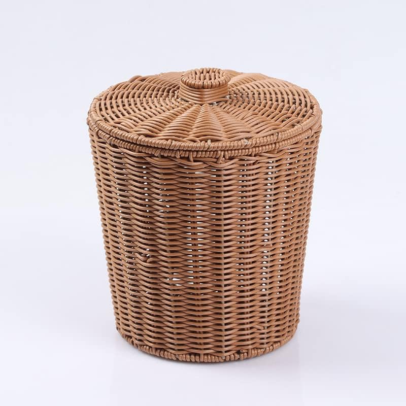 Plastična tkana košara za pohranu Kreativna košara za skladištenje sa poklopcem Desktop Basket za pohranu