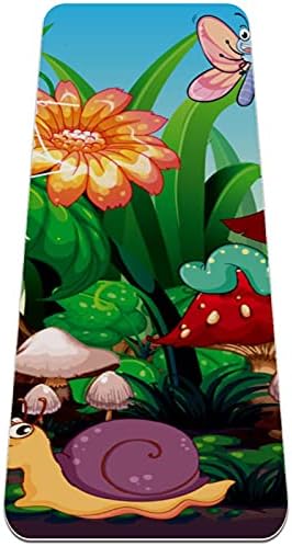 Siebzeh Cartoon Insect Mushroom Ladybug Snail Premium Thick Yoga Mat Eco Friendly gumeni Health&fitnes non