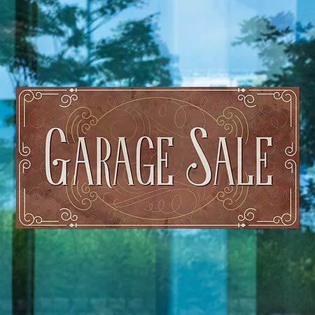 CGsignLab | Garažna prodaja -Victorska kartica prozor Cling | 24 x12