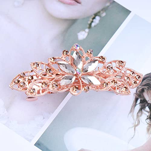 YienDoo Fancy Butterfly Rhinestone ukosnica za kosu Barrette Gold Crystal vjenčane ukosnice Barrette Sparkly