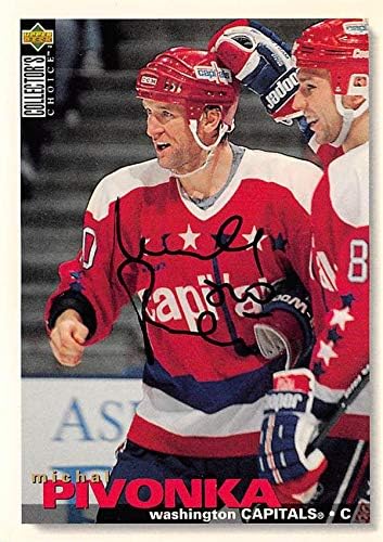 Autograme Skladište 620877 Michal Pivonka autogramenovana hokejaška kartica - Washington Capitals, 67 1995