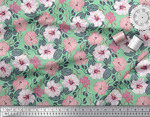Soimoi pamučni dres listovi tkanine & amp ;Floral Artistic fabric Prints by Yard 58 inch Wide