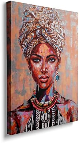 Afroamerička Platna Zidna Umjetnost Uokvirena Djevojka Žena Kraljica Dama Slike Dekor Za Dnevni Boravak