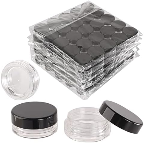 150pcs Empty 3G Clear okrugli mali plastični kozmetički posude za šminke za šminke u obliku usana u prahu