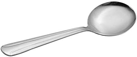 Boretto Bouillon kašike srednje težine, 6-inčne okrugle posude od nerđajućeg čelika 18/0 kašike za supu