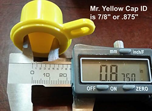 Žuta kapa za gas koja odgovara vašem Vintage Blitz izlivu - 11 pojedinačnih kapa & amp; 11 ventilacionih