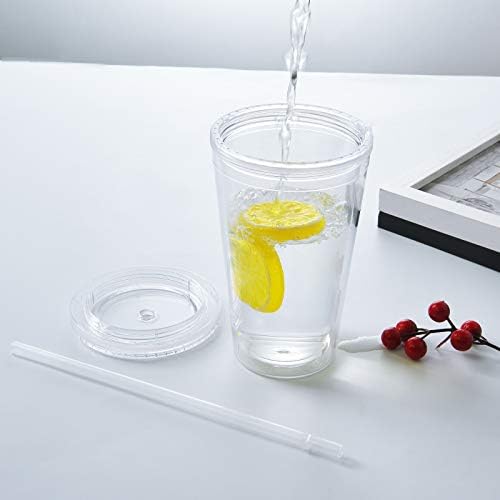 Prozirne izolovane čašice od 12 pakovanja, Plastične čašice, čašice sa dvostrukim zidom, akrilne izolovane