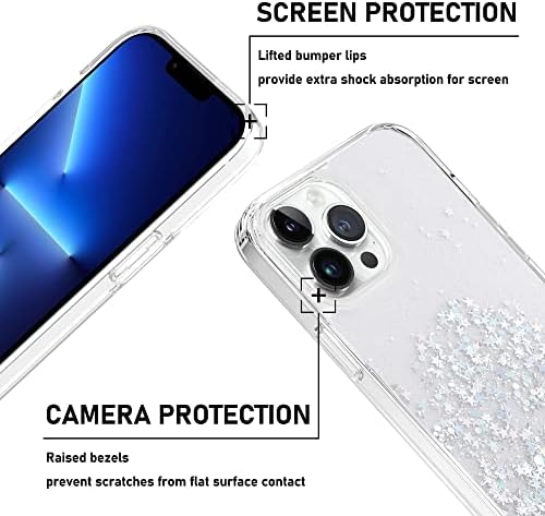 QOVOC dizajniran za iPhone 13 Pro Case Glitter - SPARMSKO ZAŠTITNA TELEFONA ZA IPHONE 13 PRO 6,1 inča -