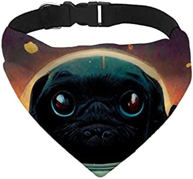 Space Pug kućnih ljubimaca Ogrlica - Cool Scarf ovratnik - Cosmos Dog Bandana
