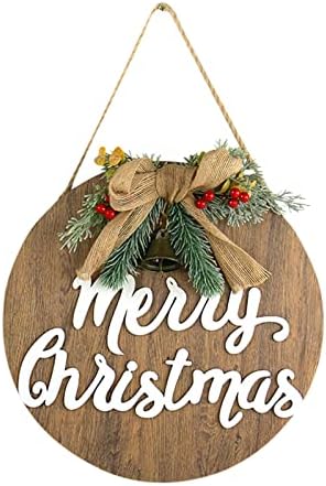 Drvna vrata vrata Drveni viseći viseći viseći božićni poklopac fashionHanging ukras i visi nad kukom za