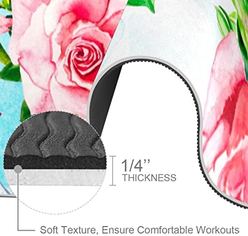 6mm Extra debela prostirka za jogu, dizalice i ružičasto cvijeće Print Eco-Friendly TPE prostirke za vježbe