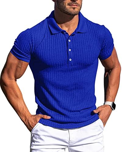 Mišićne polo majice za muškarce Slim Fit kratkih rukava za golf muškarci suhe fit košulje casual stilske odjeće