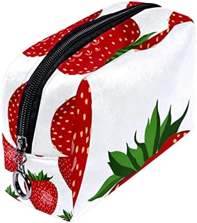 Tbouobt vrećica za šminku Travel Cosmetic torba torbica torbica sa patentnim zatvaračem, voćne jagode