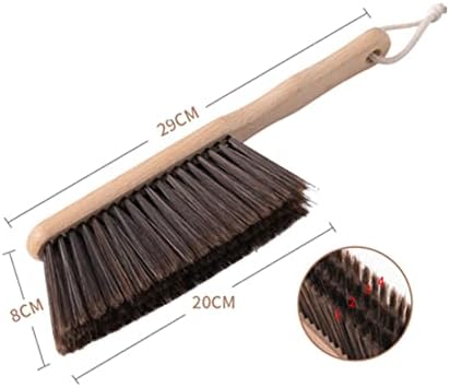 HiKin drvena drška metla za kosu, 11,4 četka za čišćenje kućne i kancelarijske prašine za automobile, sofu,