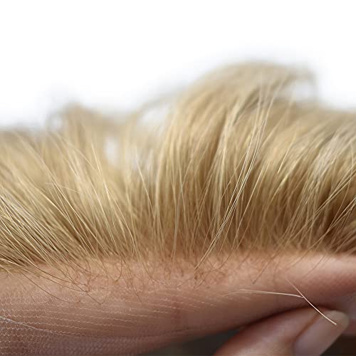 Američki Švicarski čipkasti tupe za muškarce sistem zamjene kose Izbijeljeni čvorovi prirodna linija kose