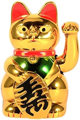 Qiilu Lucky Cat Washing Arm Lucky Cat Abs Gold Veliki zlatni mahanje ručne šape Up wealth Prosperitet dobrodošlicu