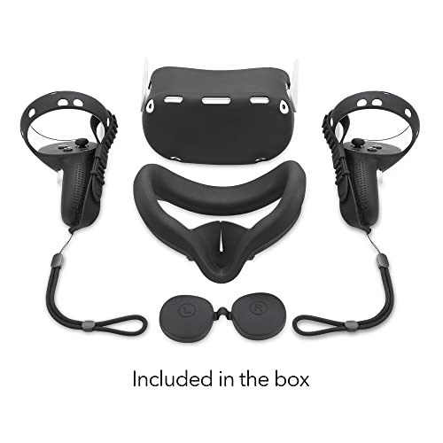 Wasserstein Bundle - Silikonski set kože & & VR Slušalice za nošenje, kaiš za glavu i poklopac lica Kompatibilan
