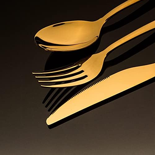 SANTUO Set srebrnog posuđa od 70 komada za 14, 70kom Set posuđa od nerđajućeg čelika, Set posuđa za jelo, posuđe od poliranog ogledala za večeru za ručak, uključuje kašiku viljuške za nož za dom