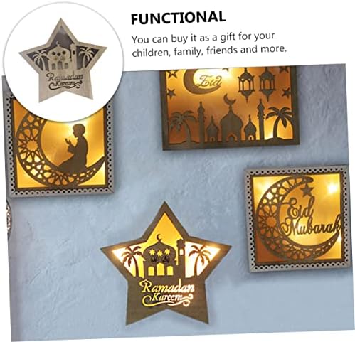 Tofficu 1pc Eid dekorativna svjetla domaći ukrasi Woodsy Decor Marokanski dekor za dom Adorno para Mesa