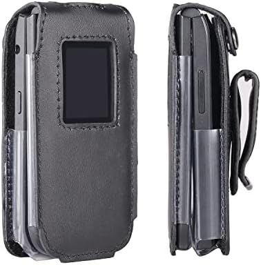 Beltron kožna ugrađena futrola za Nokia 2720 V Flip Telefon - Sigurni obrazac Potporni poklopac sa ugrađenim