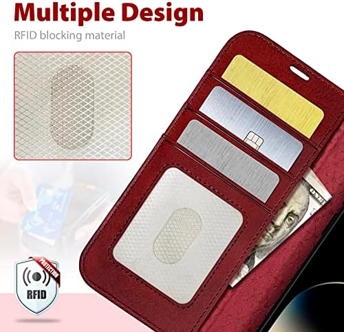 Kompatibilno sa futrolom za iPhone 14 Pro Novčanik,PU kožna Flip Folio futrola sa držačima za kartice RFID
