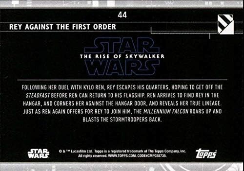 2020 TOPPS Star Wars Raspon Skywalker Series 2 44 Rey u odnosu na kartu za prvu narudžbu