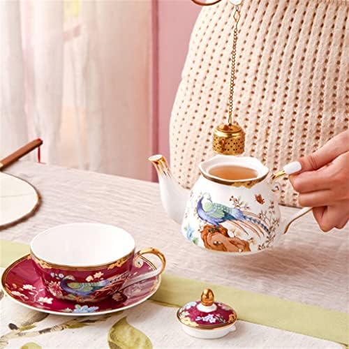 Genigw Creative Porculan čaj za čaj, Cvjetni čaj, čaj za čaj MATER MATERT POT SET, koštani porculan cvijet