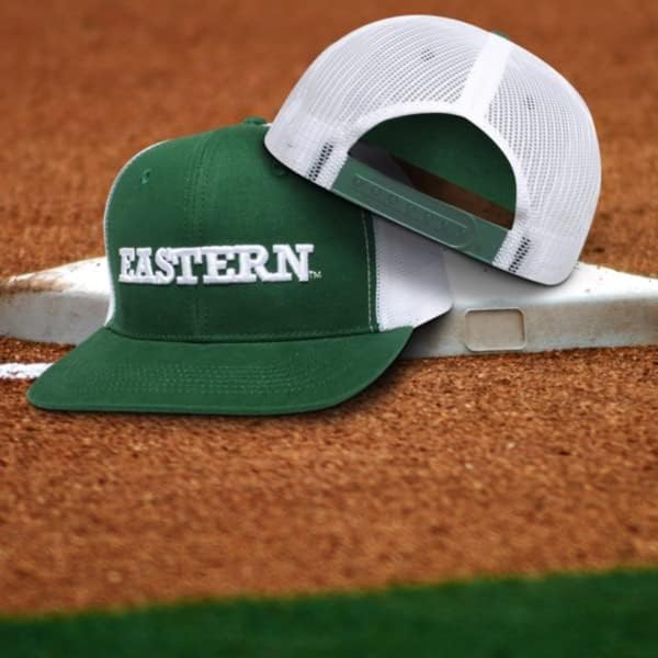 Snapback šešir istočnog Univerziteta u Michiganu, strukturirana bejzbol kapa sa 6 ploča, zelena