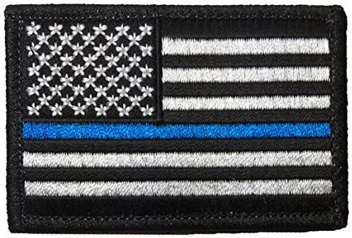 Tactical USA zastava policijskog zakona za provedbu zakona tanka plava linija šivanje željeza na patch -