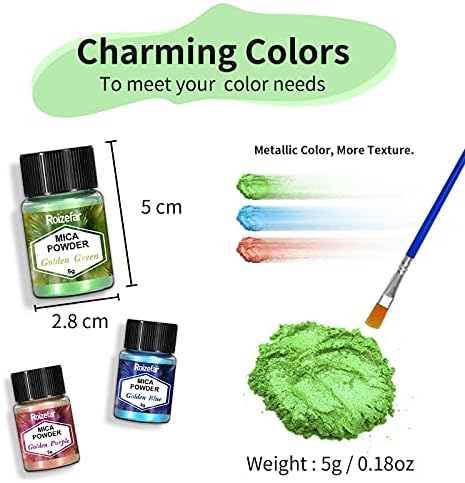 Puder od liskuna - 32 boje x 5 g biserne smole Pigment u boji - sjajni liskun prah za epoksidnu smolu, boju