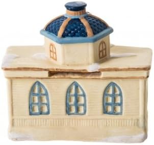 Pedaica Tzedakah kutija, keramika, sinagoga / hram dizajn, 4,5 x 3,0 x 4,0