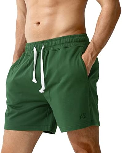 Arjen Kroos muške kratke hlače za vježbanje s džepovima sa zatvaračem 5 inča atletske teretane pamučne rastezljive