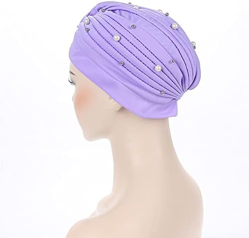 FXHixiy turban kape za žene perle prevezene čvorove HAPS Chemo Beanies Headwrap kape za poklopac za kosu
