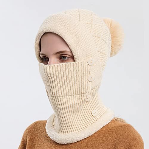 Ženska Maska Šešir Ski Integrisana Jahačka Hladna Kapa Na Otvorenom Zimska Pokrivala Za Glavu Toplo Lice