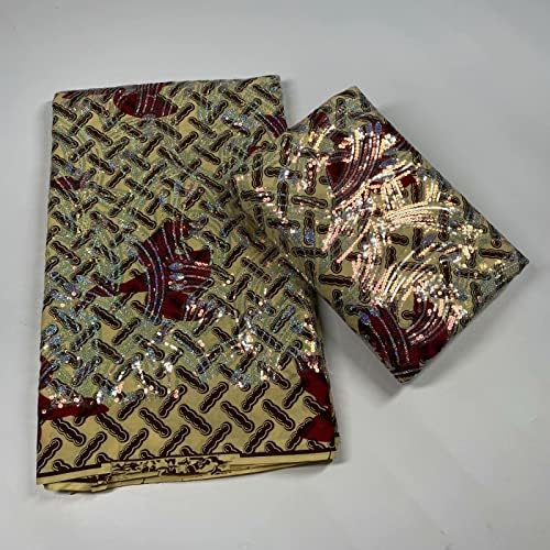 900G Afrička prava Voštana tkanina Ankara pamučne stvari sa zlatnim šljokicama dobar kvalitet za Party haljinu