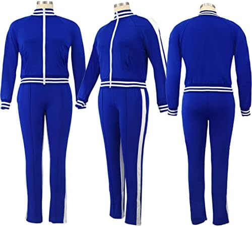 FCutCel-duks za žene Cuasal Plus veličine patentne patentne jakne duge hlače TrackSit setovi jogging odijelo