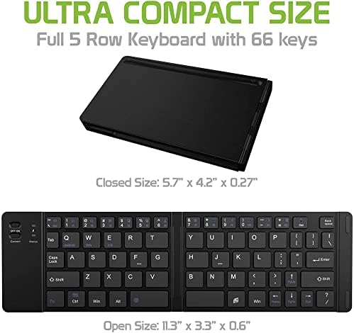 Radovi Cellet Ultra tanka sklopiva Bežična Bluetooth tastatura kompatibilna sa LG H820 sa držačem telefona-punjiva