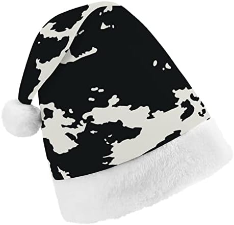 Krava koža uzorak Božić Santa šešir za Red Božić kapa Holiday Favors Nova Godina Svečana potrepštine